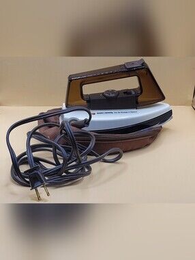 Vintage Black & Decker Travel Steam Iron Folding Handle Model FL51B Case